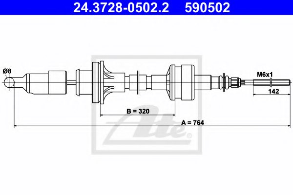 FIAT 7649509 Clutch Cable